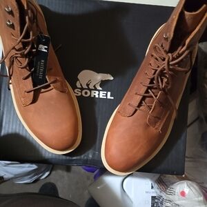 Sorel Hi-Line Lace Boots Size 10, Color Scorch Tawny Buff Brown NIB